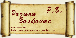 Poznan Boškovac vizit kartica